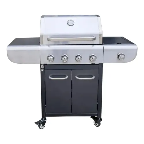 Churrasqueira Americana A Gás Aço Inox 4 Queimadores E Um Queimador Lateral