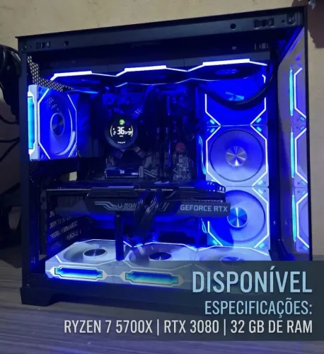 Pc gamer Ryzen 7 5700x 32gb Ram RTX 3080 LEIA O ANÚNCIO