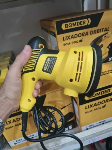 (Novas) Lixadeira Orbital Bomder 220v Cor Amarelo Frequência 60hz, entrego
