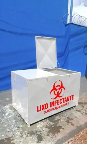 Lixeira para lixo infectante grande capacidade 1200lts