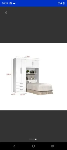 Guarda roupa infantil com cama inbutida bem conservado vai com o colchão.