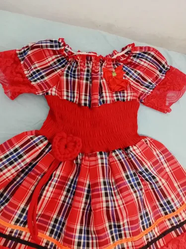 Vestido de São João. 4 a 6 anos