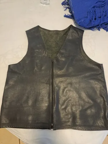 Colete de couro motociclista / motoclube