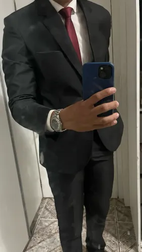 Terno Slim preto MÁXIMA QUALIDADE