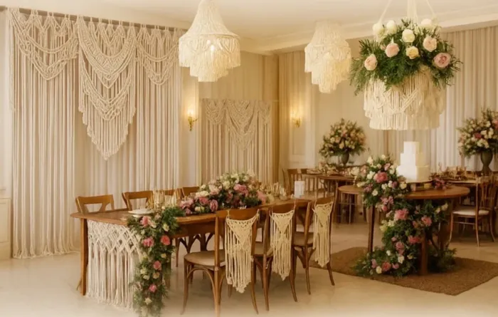 Aluguel de Macramê para Casamento | Decoração Boho Chic e Elegante