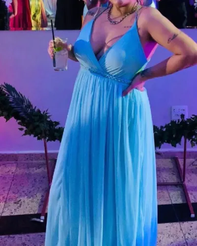 Vestido de festa Azul Serenity