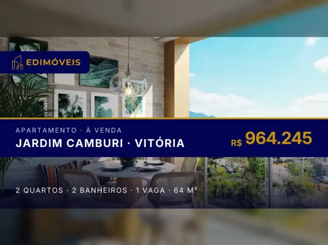 Apartamento 2 quartos no Jardim Camburi, conforto e modernidade para você