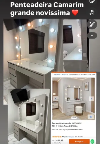 Penteadeira Camarim nova