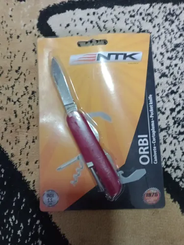 Canivete Multifuncional NTK Orbi Em Aço Inox - Ideal para Camping e Pesca