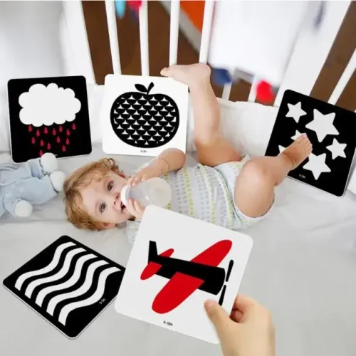 Combo Cartão Estimulador Visual Bebê Tummy Time - 2 Unidades