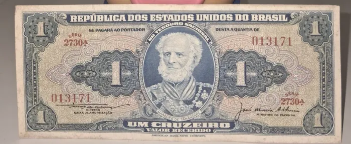 Cédula antiga de 1 cruzeiro