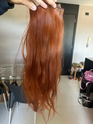 Mega hair cabelo humano brasileiro ruivo