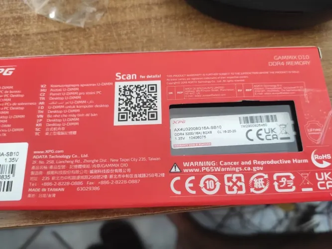 Memoria ddr4 8gb de ram