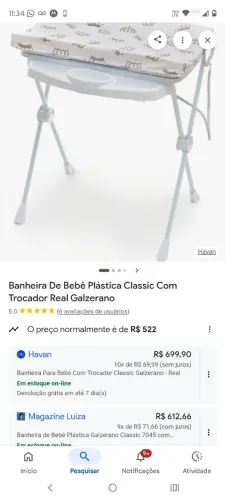 Banheira de bebê Galzerano C/redutor 