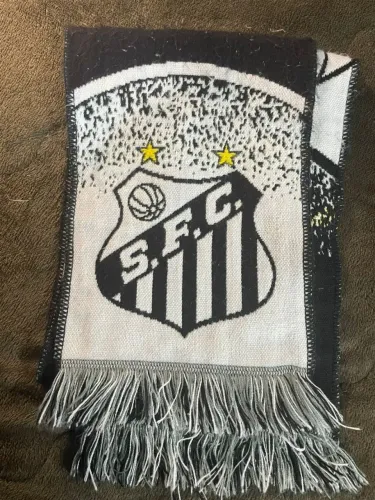 Cachecol Original Santos FC Dupla Face com Franjas - Manta Oficial