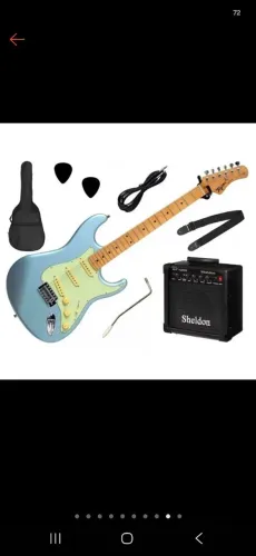 Guitarra Tagima TG-530 + Amplificador Sheldon GT120 + Pedal + Suporte de chão + parede