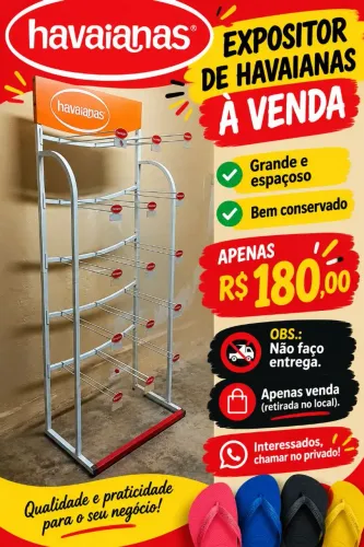 EXPOSITOR DE HAVAIANAS GRANDE BEM ESPAÇOSO CONSERVADO ABAIXEI O PREÇO PRA VENDER LOGO