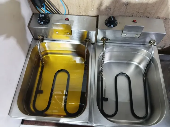 Fritadeira elétrica 220 v 10 Litros 2 cubas