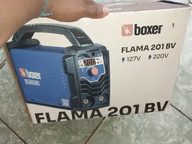 Maquina inversora de solda 200a flama 201bv boxer 