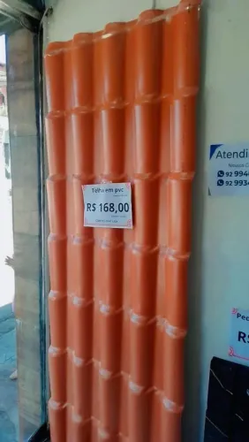 Telha em pvc tamanho 2,44×0,86
