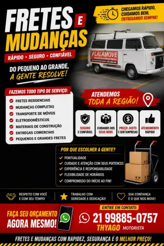 Frete em todo RJ - Faça seu orçamento