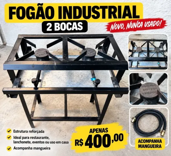 Fogão Industrial 2 bocas