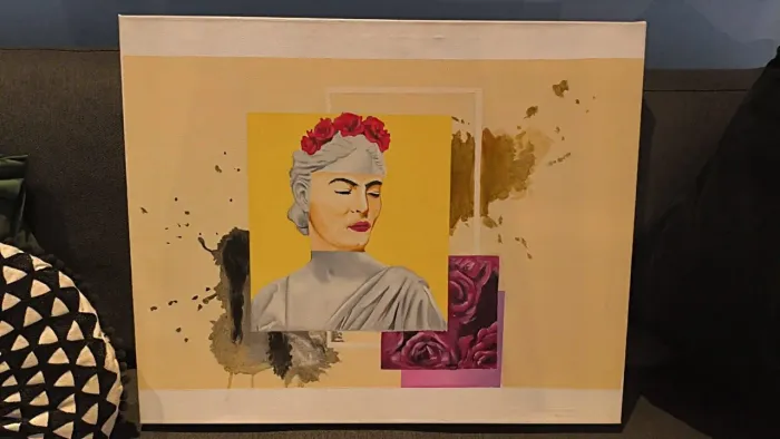 Quadro Pintado à Mão - Tema Frida Kahlo (Moderno / Pop Art)