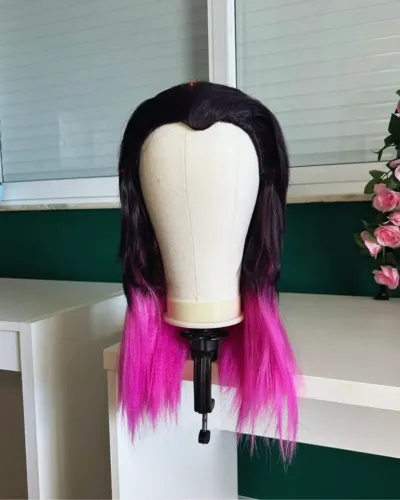 Peruca Cosplay Roxa e Rosa (Reyna - Valorant)