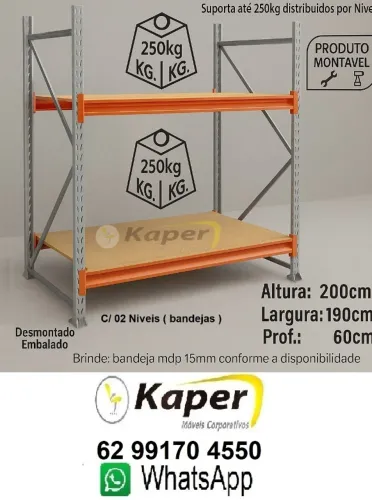 Palete / porta palete / mini porta pallet / prateleira 2N ( novo ) Promoção
