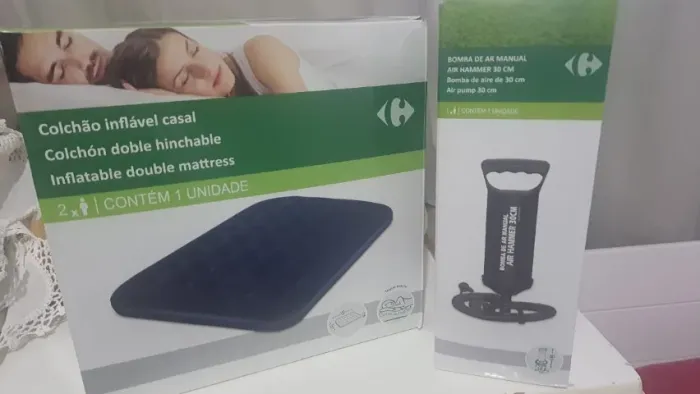 Colchão CASAL Inflável + Inflador