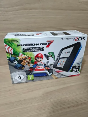 Nintendo 2DS Mario Kart 7 Completo Na Caixa CIB + Desbloqueado (Cor Eletric Blue)
