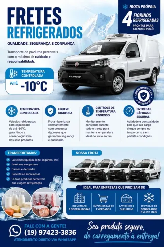 Transporte carga seca e refrigerada