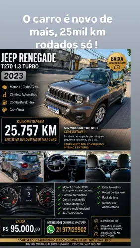 Jeep Renegade Sport T270 1.3 TB 4X2 Flex Aut. 2023