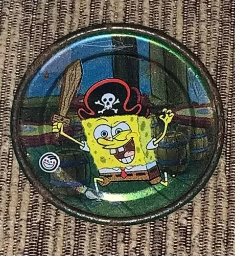 Tazo Bob Esponja em Metal Elma Chips Leves marcas veja as fotos