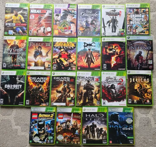 Pacote de jogos para Xbox 360 originais em excelente estado de conservação