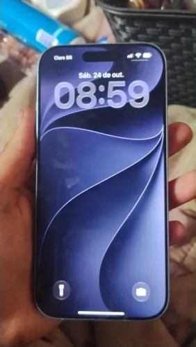 iPhone 17 azul 256 gb saúde da bateria 100%