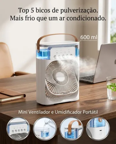 Climatizador de ar - umidifica e esfria o ambiente - entrega rápida