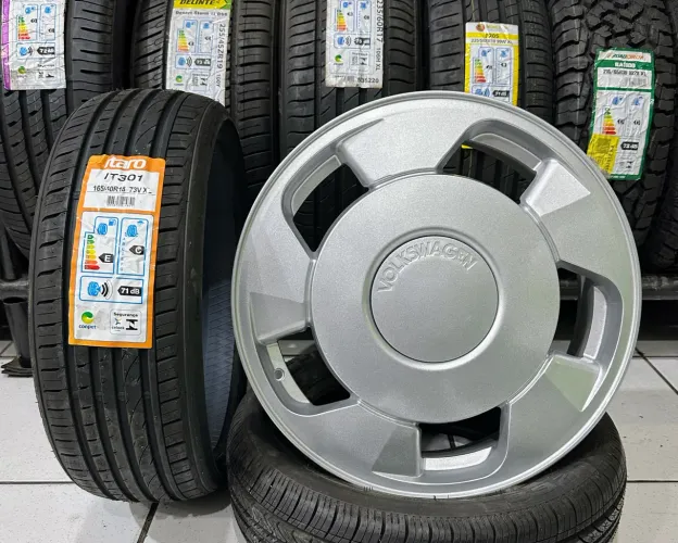 Jg Roda Orbital Aro 18 tala6 4x100 + Pneu 165/40R18 Itaro, TUDO NOV