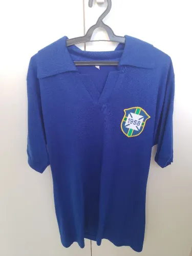 Camisa seleção brasileira retrô pano 1958 tam g