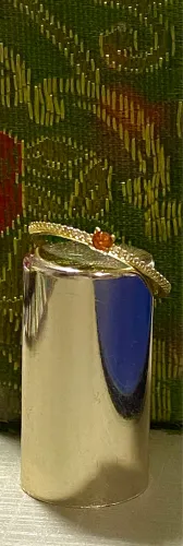 ANEL EM OURO ROSE VIVARA, 0,072 CT DE BRILHANTES E ES