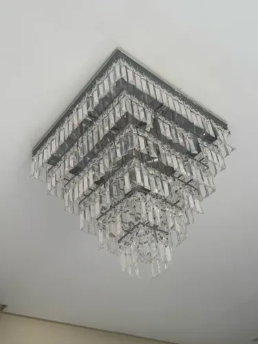 Lustre de Cristal Quadrado em Cascata 