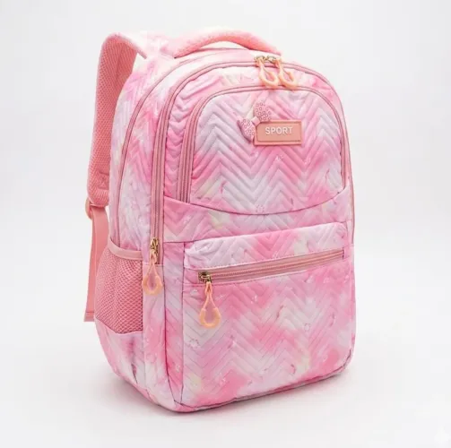 Mochila Juvenil Rosa Laço