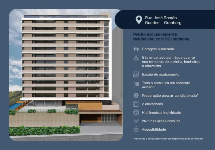 Apartamento com 02 quartos sendo uma suíte - Granbery