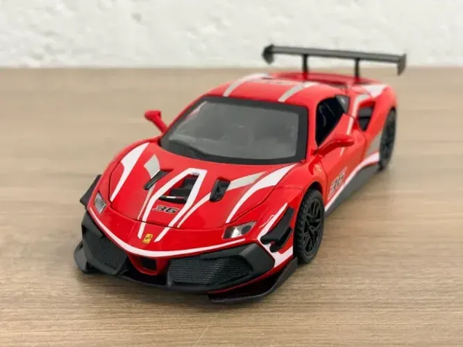 Miniatura Ferrari 488 Challenge Evo - Escala 1:32 com Som e Luz - NOVA