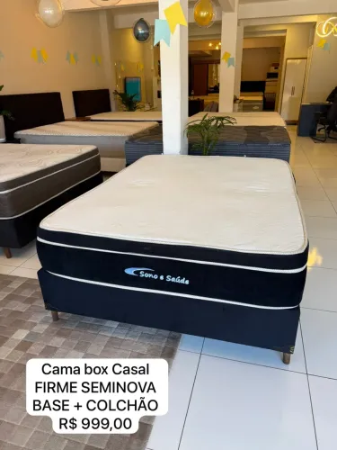 Cama box Casal FIRME SEMINOVA TOP - ENTREGAMOS 