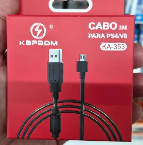 CABO USB PARA MICRO USB V8 -P/PS4 2M