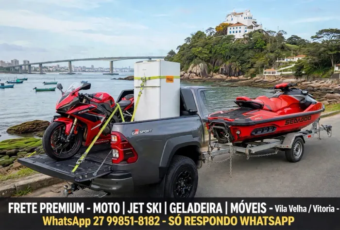 FRETE PREMIUM HILUX 2024 - JET SKI/ MOTOS /MOVEIS CAROS OU FRÁGEIS