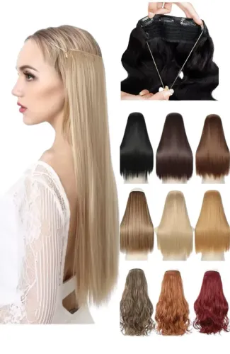 Aplique Cabelo Orgânico Fio Invisível e Tic tac 60cm 150g