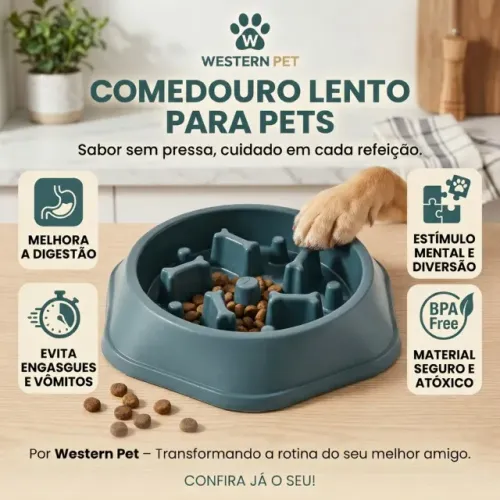 Comedouro Lento em Formato de Osso