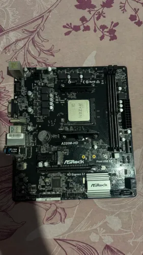 Vendo placa mãe A320M HD com processador Ryzen 5 3600